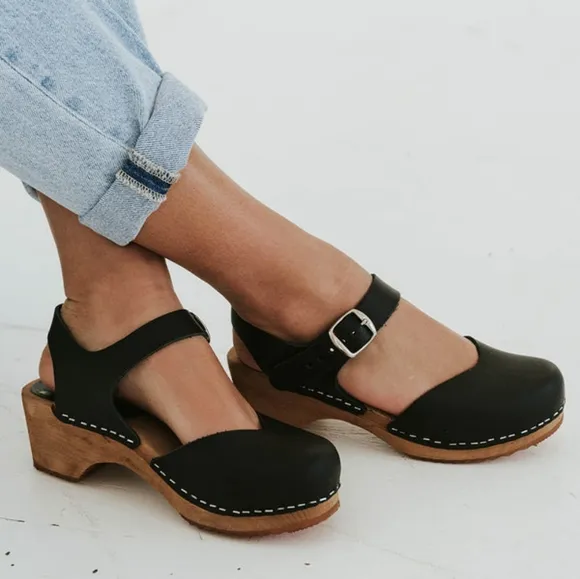 MIA Swedish Sofia Clogs, Black, Size 41