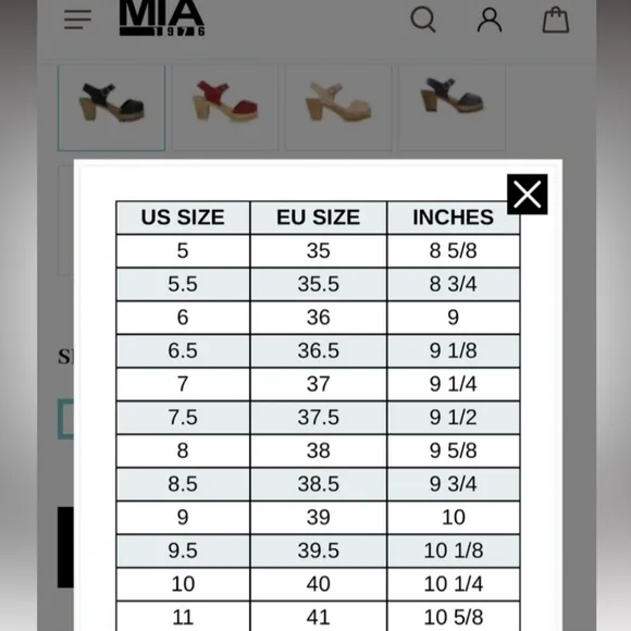 MIA Swedish Sofia Clogs, Black, Size 41