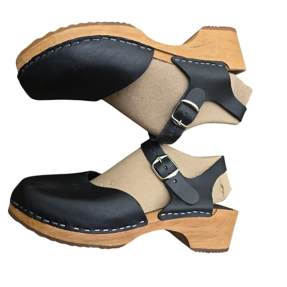 MIA Swedish Sofia Clogs, Black, Size 41