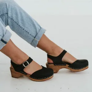 MIA Swedish Sofia Clogs, Black, Size 41