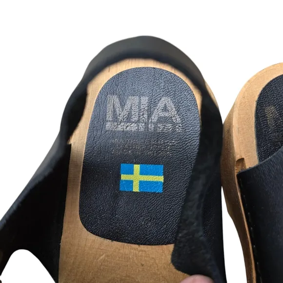 MIA Swedish Sofia Clogs, Black, Size 41
