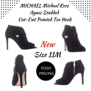 MICHAEL KORS Agnes Open Toe Booties Sz 11