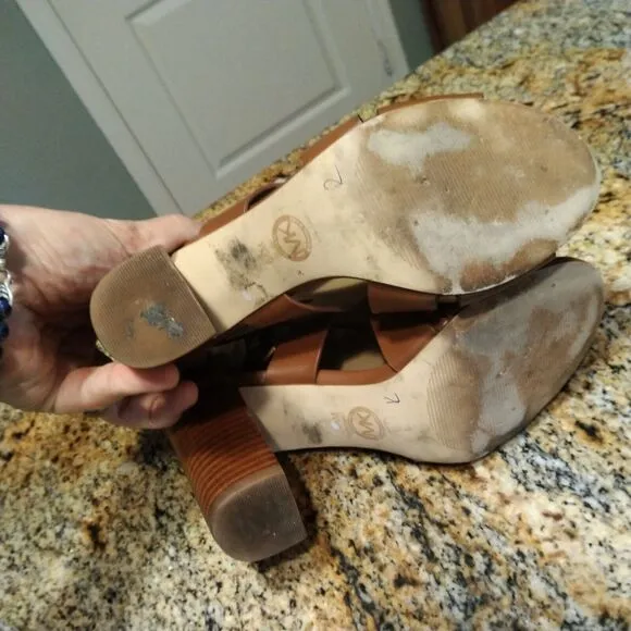 MICHAEL KORS Anya Open Toe Sandal Heels 6.5 US M