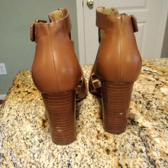 MICHAEL KORS Anya Open Toe Sandal Heels 6.5 US M