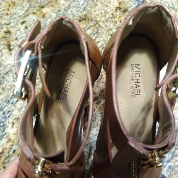 MICHAEL KORS Anya Open Toe Sandal Heels 6.5 US M