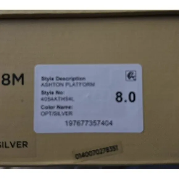 Michael Kors Ashton platform Sz 8‎ Silver