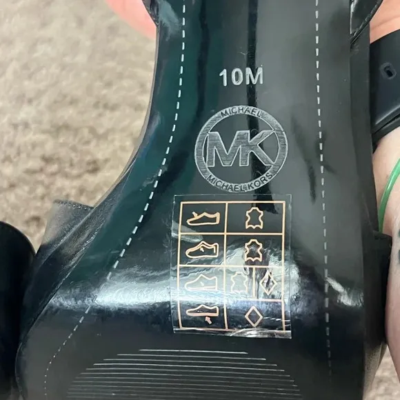 MICHAEL‎ KORS Belle Open Toe Leather Heels