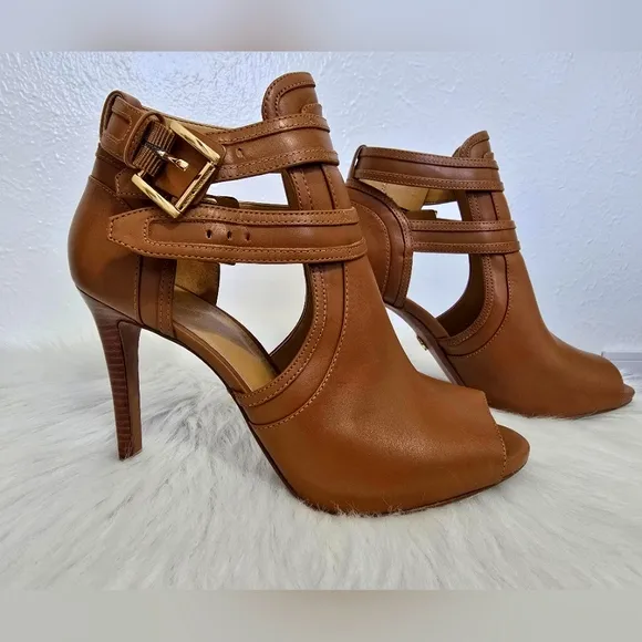 Michael Kors Blaze Open Ankle Leather Heels