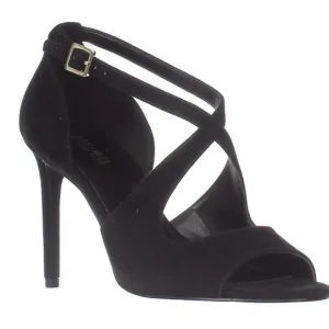MICHAEL KORS Estee Cross Strap Suede Heels