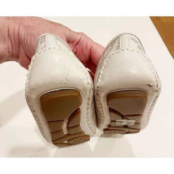 Michael Kors Fulton Studded Logo Moccasin White Size 8 $155.00