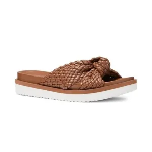 MICHAEL KORS Josie Braided Platform Slides in Tan Size 6
