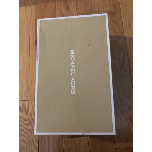 Michael Kors Keaton Slip-On Black Coated Canvas 8.5 Women's Sport New in Box