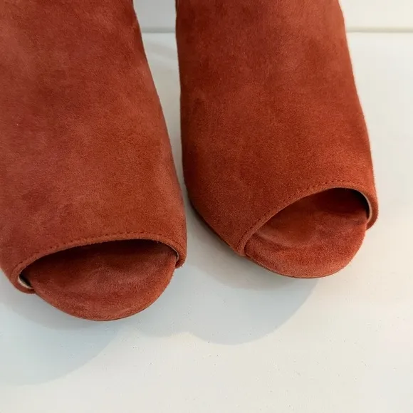 Michael Kors Lawson Open Toe Heels Nutmeg 6.5