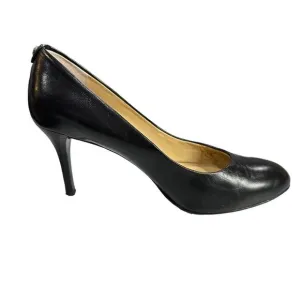 Michael Michael Kors black buttery leather pumps 4” heels almond toe size 7.5
