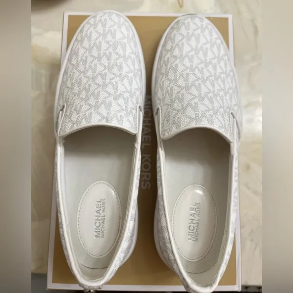 MICHAEL MICHAEL KORS Keaton Logo Slip-On Sneaker Bright WHT