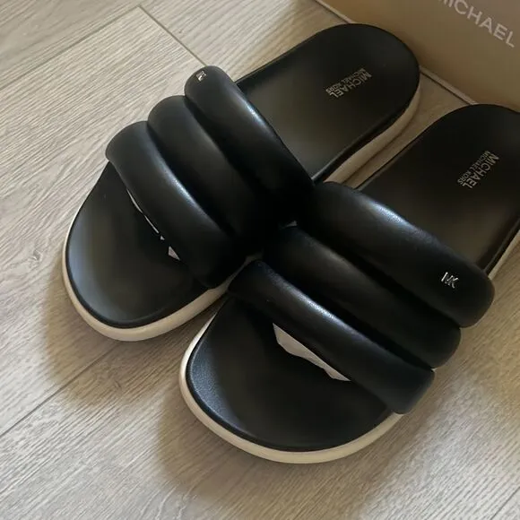 MICHAEL KORS quilted slides sandals 7