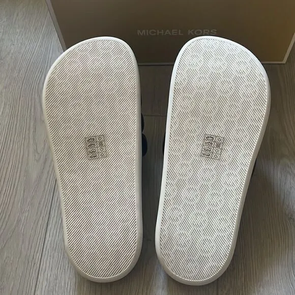 MICHAEL KORS quilted slides sandals 7
