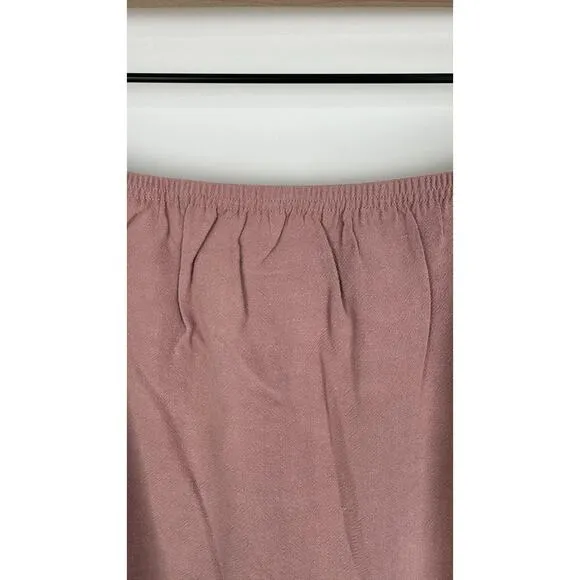 Mimu Maxi Slip On Skirt Mauve Womens XS Linen Blend New