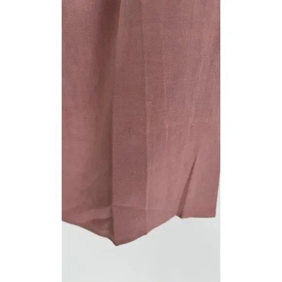 Mimu Maxi Slip On Skirt Mauve Womens XS Linen Blend New