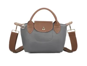 Mini Grab Handle Pouch Bag Grey