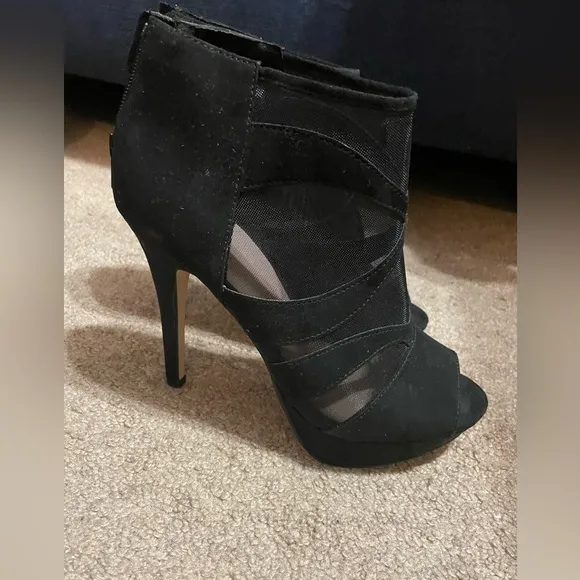 Mix No. 6 Black Open Toe Heels size 8.5