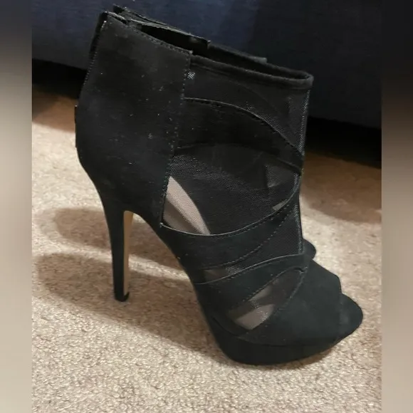 Mix No. 6 Black Open Toe Heels size 8.5