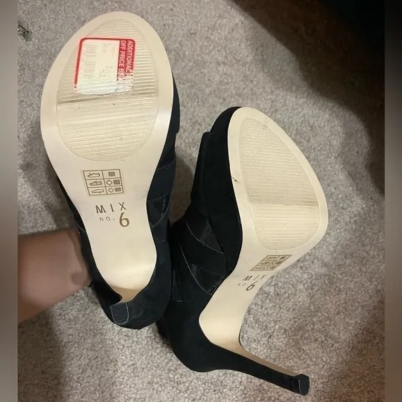 Mix No. 6 Black Open Toe Heels size 8.5