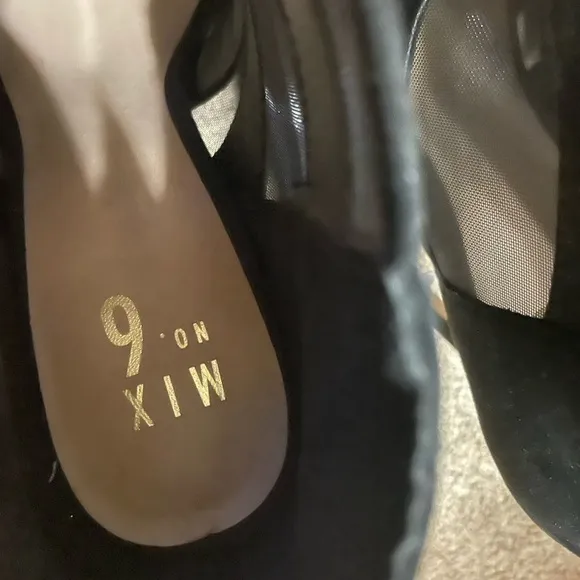 Mix No. 6 Black Open Toe Heels size 8.5