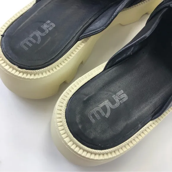 Mjus DaVinci chain detail loafer lug sole Slide mule Size 41