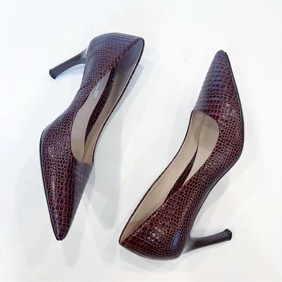 MM Lafleur Ginger Pump Brown Croc Size 39
