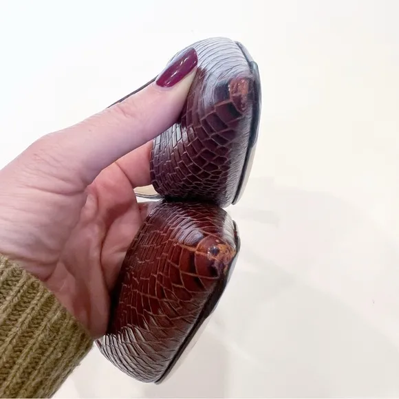 MM Lafleur Ginger Pump Brown Croc Size 39