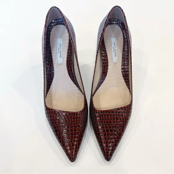 MM Lafleur Ginger Pump Brown Croc Size 39