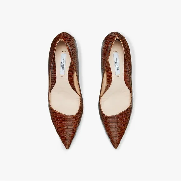 MM Lafleur Ginger Pump Brown Croc Size 39