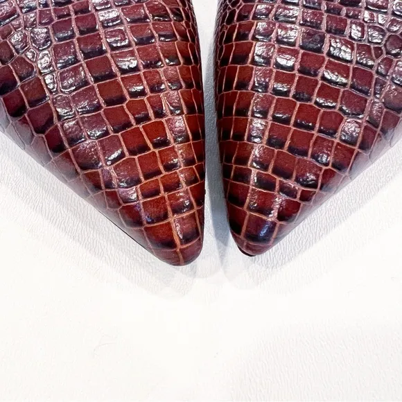 MM Lafleur Ginger Pump Brown Croc Size 39