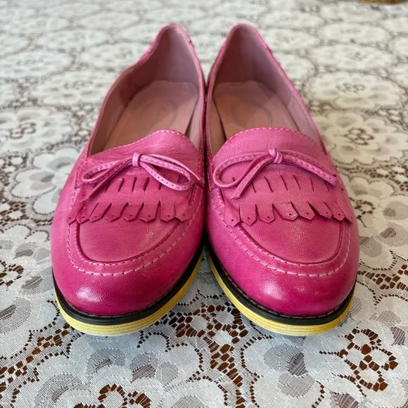 Mona Flying Women's Leather Tassel Loafer Dress Casual Slip on Flat