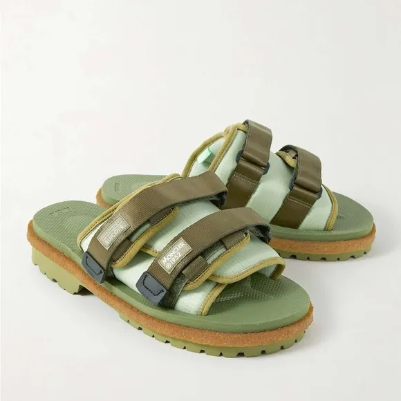 Moncler Genius x Suicoke Moto Slides Green EU 43 / US 10 NEW