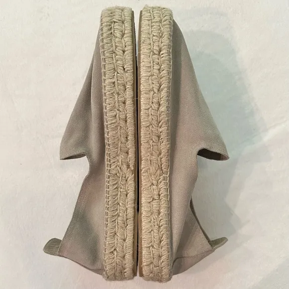 MORJAS Espadrille Light Gray Suede 9.5 Slip On Shoe Casual Made in Spain