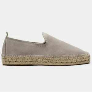 MORJAS Espadrille Light Gray Suede 9.5 Slip On Shoe Casual Made in Spain