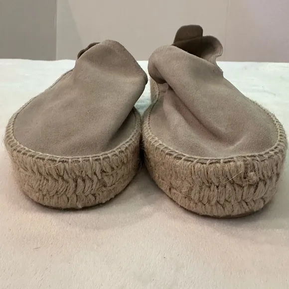 MORJAS Espadrille Light Gray Suede 9.5 Slip On Shoe Casual Made in Spain
