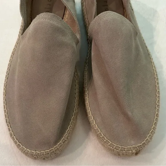 MORJAS Espadrille Light Gray Suede 9.5 Slip On Shoe Casual Made in Spain