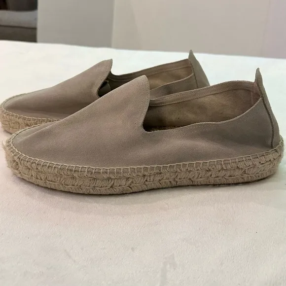 MORJAS Espadrille Light Gray Suede 9.5 Slip On Shoe Casual Made in Spain