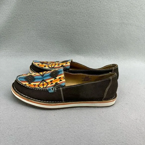 MYRA BAG WOMEN'S LAGUNA SOUTHWESTERN PRINT SLIP-ON SNEAKERS - MOC TOE Size 11