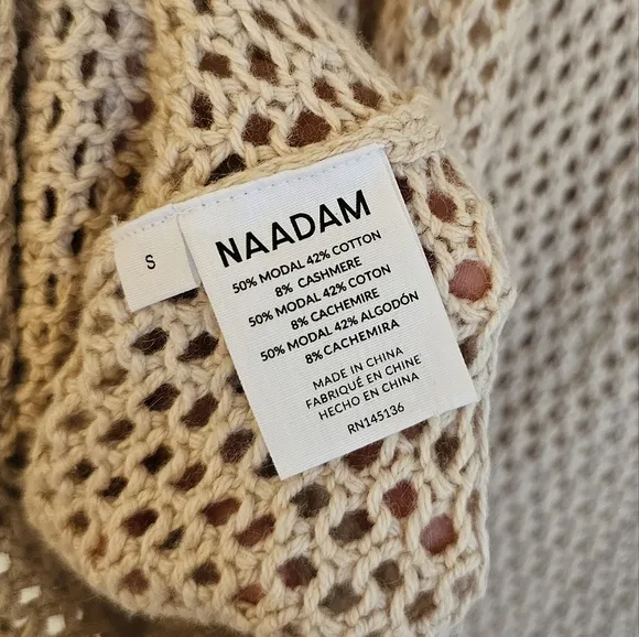 Naadam Textured Crochet Maxi Dress Size Small