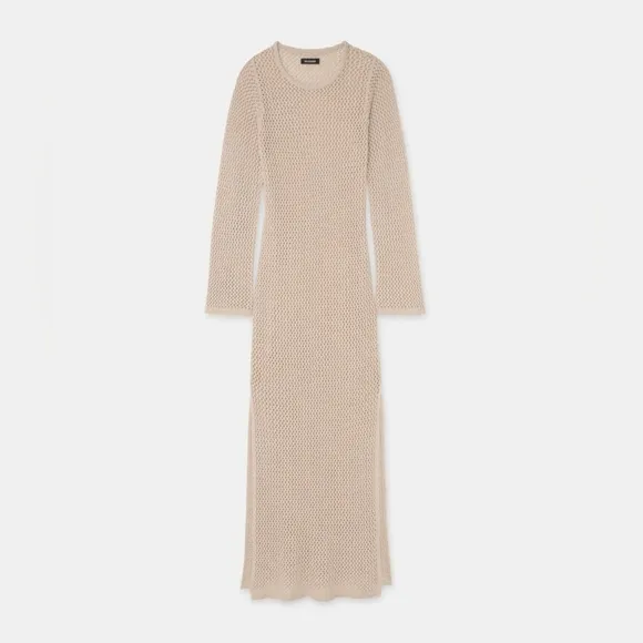 Naadam Textured Crochet Maxi Dress Size Small