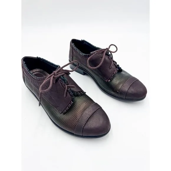 Naot Yama Brown Iridescent Brown Leather Oxfords Size 38