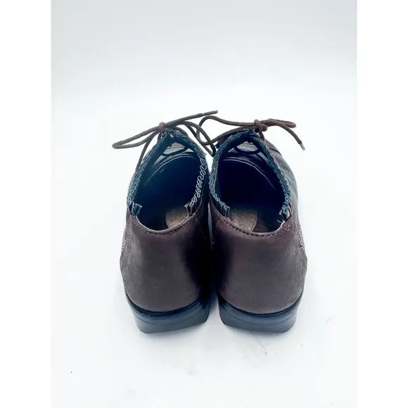 Naot Yama Brown Iridescent Brown Leather Oxfords Size 38
