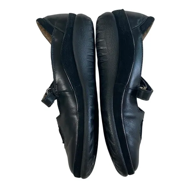 Naot Shoes Mary Jane Matai Madres Black Leather Comfort Flats Size 39 US 8/8.5