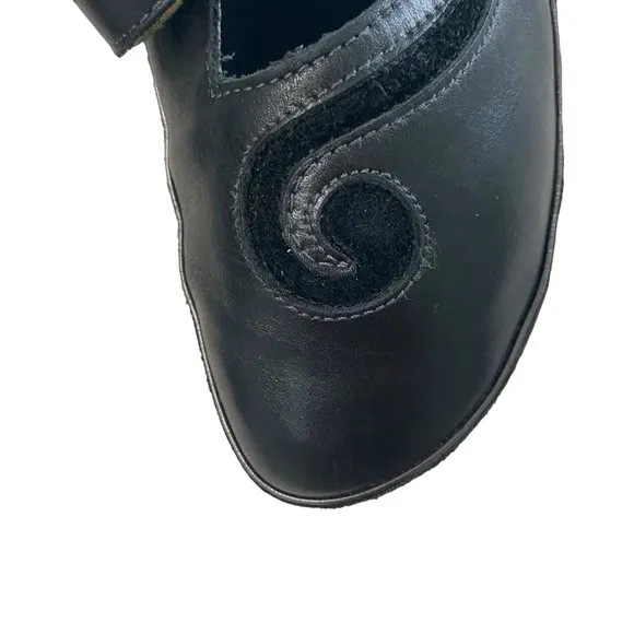 Naot Shoes Mary Jane Matai Madres Black Leather Comfort Flats Size 39 US 8/8.5