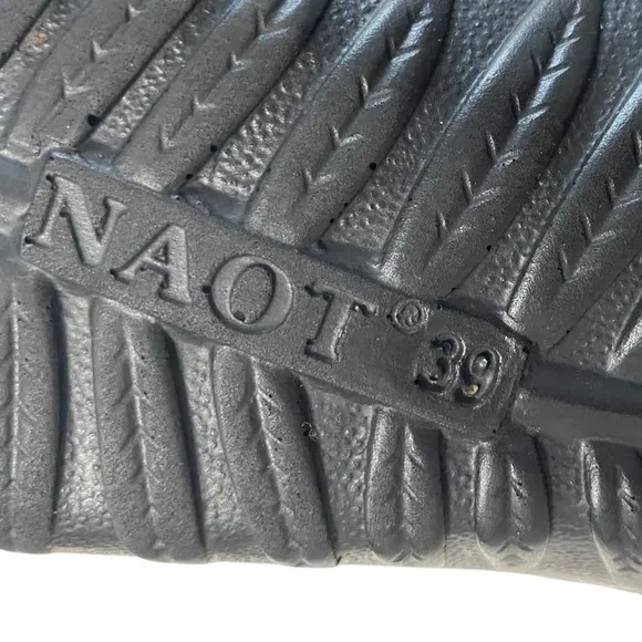 Naot Shoes Mary Jane Matai Madres Black Leather Comfort Flats Size 39 US 8/8.5