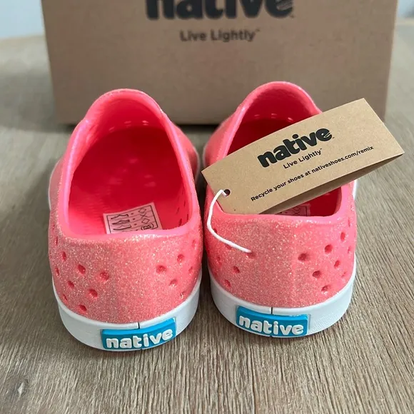Native Jefferson Bling Floyd Bling Shell White Pink Toddler Child 9 10